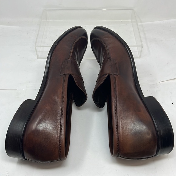 To Boot New York Sz 15 Slip On Oiled Brown Leather Slip On Loafer Shoes main image 6